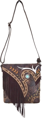 สไตล์แฟชั่น Western Cowgirl สไตล์หนัง FRIENGE crossbody กระเป๋าสะพายมือผู้หญิง กระเป๋าสตางค์ประเทศทุกวัน กระเป๋าไหล่