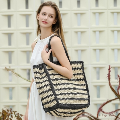 HERALD HANDMADE LARGE STRAW TOTE HANDBAG FOR WOMEN, SUMMER BEACH WEAVING CHIC Woven SHOULDER BURSE กระเป๋าสตางค์สําหรับการเดินทาง