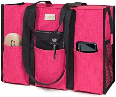 TOPDESIGN UTILITY WATER RESISTANT TOTE BAG พร้อมกระเป๋าภายนอกและภายใน 13 กระเป๋า