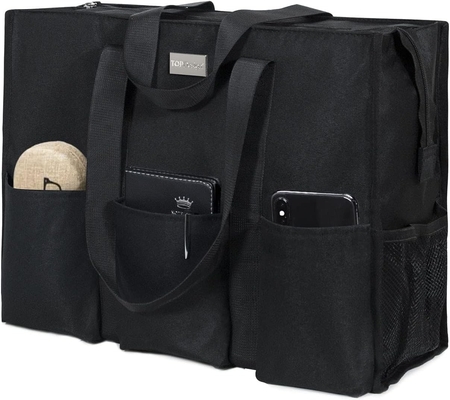 TOPDESIGN UTILITY WATER RESISTANT TOTE BAG พร้อมกระเป๋าภายนอกและภายใน 13 กระเป๋า