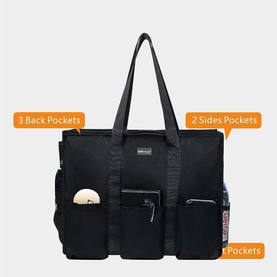 TOPDESIGN UTILITY WATER RESISTANT TOTE BAG พร้อมกระเป๋าภายนอกและภายใน 13 กระเป๋า