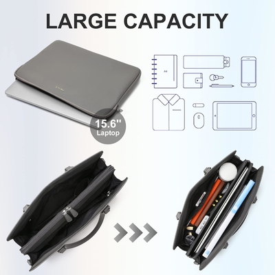 KEYLI 4PC SETS LAPTOP BAG FOR WOMEN LARGE LEATHER LAPTOP BRIEFCASE WITH USB CHARGING PORT คอมพิวเตอร์ไหล่ กระเป๋าเป้กระเป๋าสะพาย