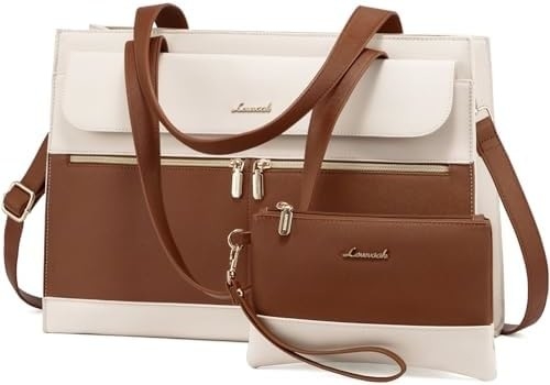 LOVEVOOK LAPTOP BAG FOR WOMEN 15.6 INCH LAPTOP TOTE WORK BAG ชุดหนังมืออาชีพ คอมพิวเตอร์