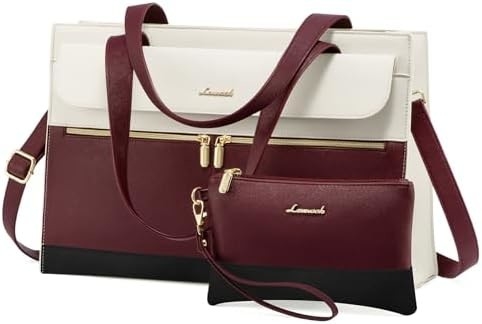 LOVEVOOK LAPTOP BAG FOR WOMEN 15.6 INCH LAPTOP TOTE WORK BAG ชุดหนังมืออาชีพ คอมพิวเตอร์