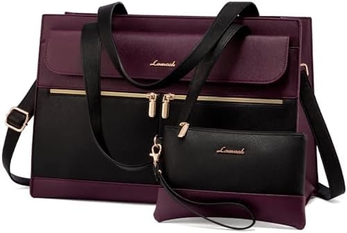 LOVEVOOK LAPTOP BAG FOR WOMEN 15.6 INCH LAPTOP TOTE WORK BAG ชุดหนังมืออาชีพ คอมพิวเตอร์