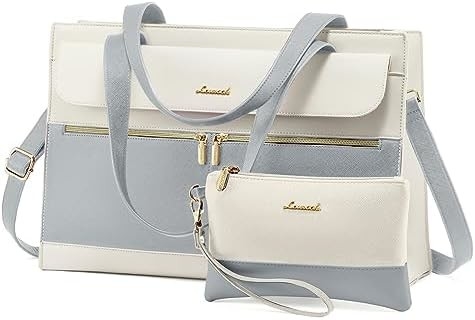 LOVEVOOK LAPTOP BAG FOR WOMEN 15.6 INCH LAPTOP TOTE WORK BAG ชุดหนังมืออาชีพ คอมพิวเตอร์