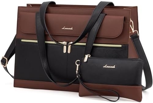 LOVEVOOK LAPTOP BAG FOR WOMEN 15.6 INCH LAPTOP TOTE WORK BAG ชุดหนังมืออาชีพ คอมพิวเตอร์