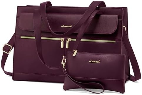 LOVEVOOK LAPTOP BAG FOR WOMEN 15.6 INCH LAPTOP TOTE WORK BAG ชุดหนังมืออาชีพ คอมพิวเตอร์