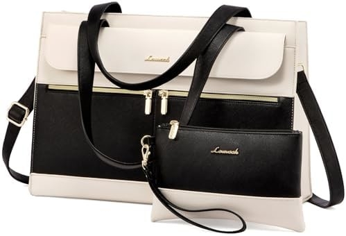 LOVEVOOK LAPTOP BAG FOR WOMEN 15.6 INCH LAPTOP TOTE WORK BAG ชุดหนังมืออาชีพ คอมพิวเตอร์