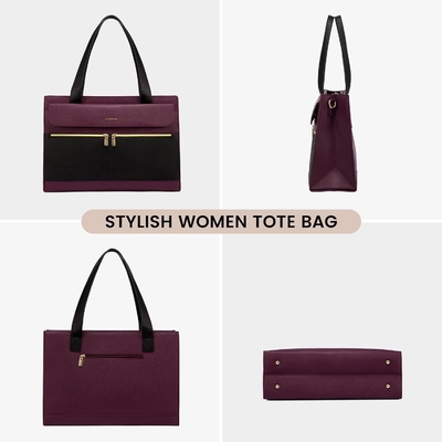 LOVEVOOK LAPTOP BAG FOR WOMEN 15.6 INCH LAPTOP TOTE WORK BAG ชุดหนังมืออาชีพ คอมพิวเตอร์