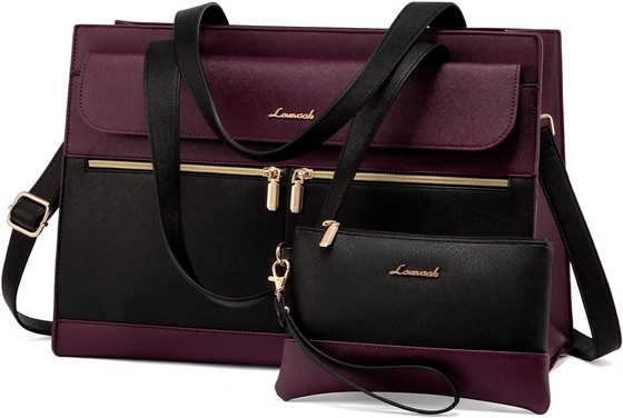 LOVEVOOK LAPTOP BAG FOR WOMEN 15.6 INCH LAPTOP TOTE WORK BAG ชุดหนังมืออาชีพ คอมพิวเตอร์