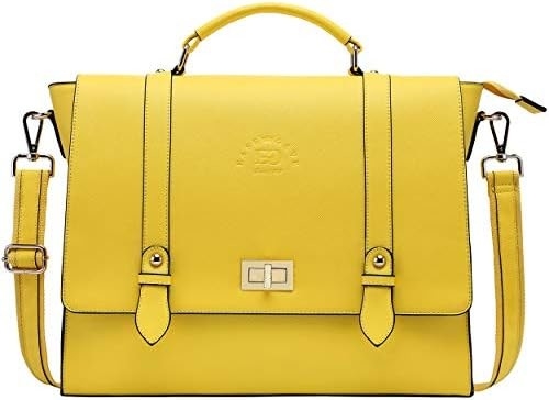 EASEGAVE ผู้หญิง 17 นิ้ว โน๊ตพ็อต กระเป๋าเล็ก ผ้าม่านสีม่วง VINTAGE SAFFIANO Eco-หนัง