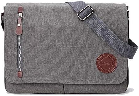 VINTAGE CANVAS SATCHEL MESSENGER BAG สําหรับผู้ชาย ผู้หญิง กระเป๋าสะพายกระเป๋าเดินทาง 13.5 &quot;Laptop BAGS กระเป๋าหนังสือ