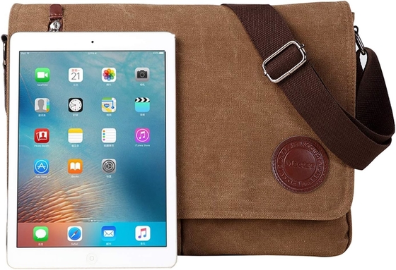 VINTAGE CANVAS SATCHEL MESSENGER BAG สําหรับผู้ชาย ผู้หญิง กระเป๋าสะพายกระเป๋าเดินทาง 13.5 &quot;Laptop BAGS กระเป๋าหนังสือ