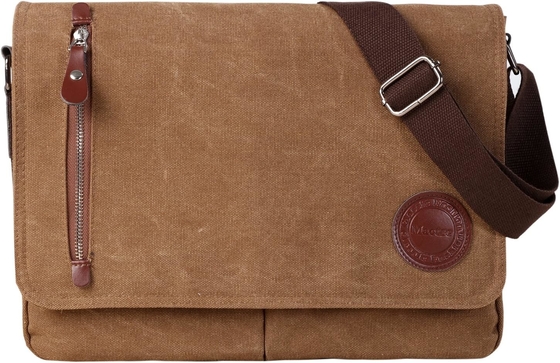 VINTAGE CANVAS SATCHEL MESSENGER BAG สําหรับผู้ชาย ผู้หญิง กระเป๋าสะพายกระเป๋าเดินทาง 13.5 &quot;Laptop BAGS กระเป๋าหนังสือ