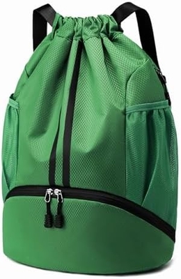HOEDIA SPORTS DRAWSTRING RUCKPACK - STRING SWIM GYM BAG พร้อมกับห้องรองเท้าและกระเป๋ากันน้ําฝน สําหรับผู้หญิง&amp;ผู้ชาย