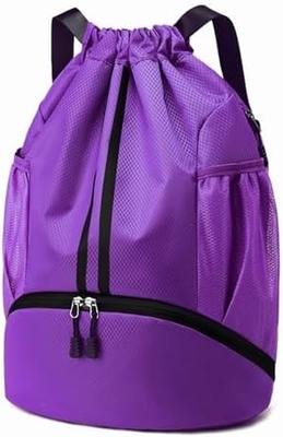 HOEDIA SPORTS DRAWSTRING RUCKPACK - STRING SWIM GYM BAG พร้อมกับห้องรองเท้าและกระเป๋ากันน้ําฝน สําหรับผู้หญิง&amp;ผู้ชาย