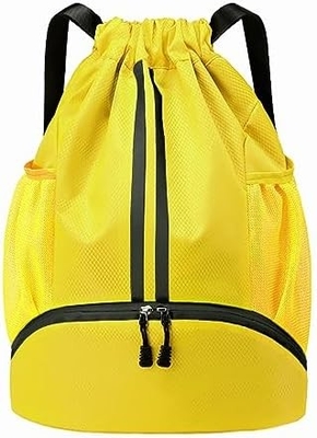 HOEDIA SPORTS DRAWSTRING RUCKPACK - STRING SWIM GYM BAG พร้อมกับห้องรองเท้าและกระเป๋ากันน้ําฝน สําหรับผู้หญิง&amp;ผู้ชาย