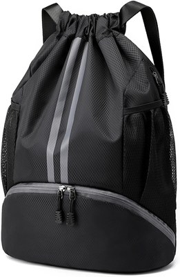 HOEDIA SPORTS DRAWSTRING RUCKPACK - STRING SWIM GYM BAG พร้อมกับห้องรองเท้าและกระเป๋ากันน้ําฝน สําหรับผู้หญิง&amp;ผู้ชาย