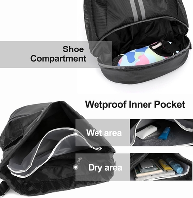 HOEDIA SPORTS DRAWSTRING RUCKPACK - STRING SWIM GYM BAG พร้อมกับห้องรองเท้าและกระเป๋ากันน้ําฝน สําหรับผู้หญิง&amp;ผู้ชาย