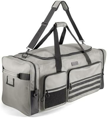 Fitdom 130L 36&quot; Heavy Duty Extra Large Sports Gym Equipment Travel Duffle Bag W/ปรับสายไหล่และ 7 คอนโด