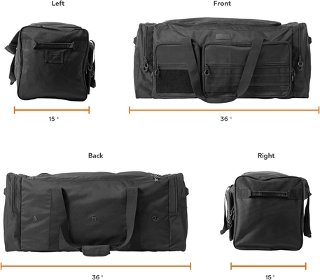 Fitdom 130L 36&quot; Heavy Duty Extra Large Sports Gym Equipment Travel Duffle Bag W/ปรับสายไหล่และ 7 คอนโด