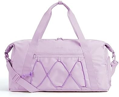 BAGSMART กระเป๋าออกกําลังกาย พร้อมช่องรองเท้าและกระเป๋าเปียก กระเป๋าเดินทางกีฬาเบา