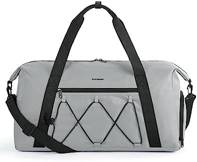 BAGSMART กระเป๋าออกกําลังกาย พร้อมช่องรองเท้าและกระเป๋าเปียก กระเป๋าเดินทางกีฬาเบา