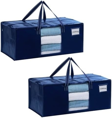 VENO 4 Pack กระเป๋าขนย้าย กระเป๋าเก็บพลาสติก กระเป๋าเก็บของ เสื้อผ้าองค์กร W ใหญ่ ใบปิด / ซิป