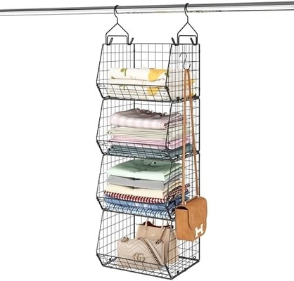 X-COSRACK 4 TIER FOLDABLE CLOTHET ORGANIZER รางเสื้อผ้า พร้อมตะขอ 5 S