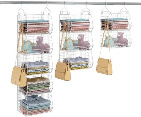 X-COSRACK 4 TIER FOLDABLE CLOTHET ORGANIZER รางเสื้อผ้า พร้อมตะขอ 5 S