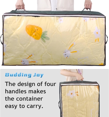 Budding Joy 90L ภายใต้ถ้วยเก็บของเตียง, จัดการตู้เสื้อผ้าและถังเก็บของ, ถุงเก็บของภายใต้เตียงพับได้สําหรับ
