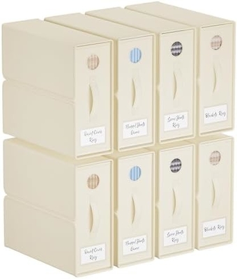เครื่องจัดผ้าใบและเก็บของ แพ็ค 4 ชิ้น ขนาดใหญ่ (สีเทา) เครื่องจัดผ้าใบ