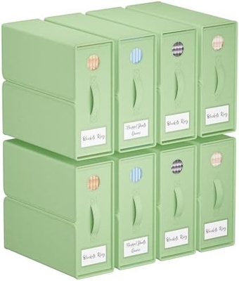 เครื่องจัดผ้าใบและเก็บของ แพ็ค 4 ชิ้น ขนาดใหญ่ (สีเทา) เครื่องจัดผ้าใบ