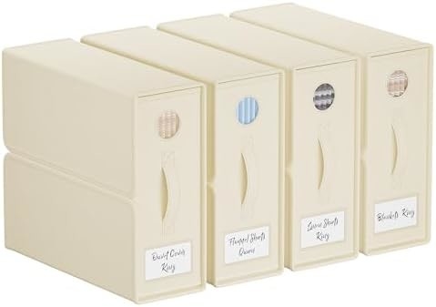 เครื่องจัดผ้าใบและเก็บของ แพ็ค 4 ชิ้น ขนาดใหญ่ (สีเทา) เครื่องจัดผ้าใบ