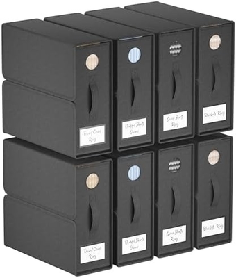 เครื่องจัดผ้าใบและเก็บของ แพ็ค 4 ชิ้น ขนาดใหญ่ (สีเทา) เครื่องจัดผ้าใบ