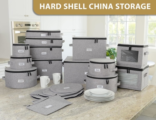 CHINA STORAGE - SET OF 6 CASES FOR FINE CHINA ACCESSORIES การจัดเก็บ - จับเรือหนัก, ถ้วย, จานเล็กและใหญ่
