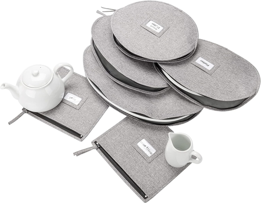 CHINA STORAGE - SET OF 6 CASES FOR FINE CHINA ACCESSORIES การจัดเก็บ - จับเรือหนัก, ถ้วย, จานเล็กและใหญ่