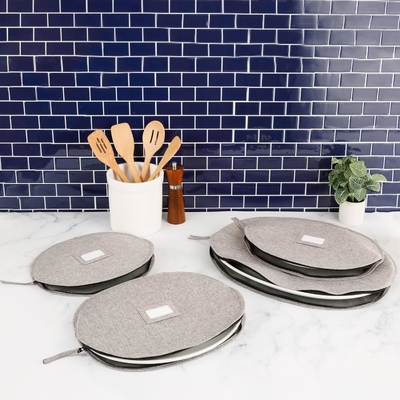 CHINA STORAGE - SET OF 6 CASES FOR FINE CHINA ACCESSORIES การจัดเก็บ - จับเรือหนัก, ถ้วย, จานเล็กและใหญ่