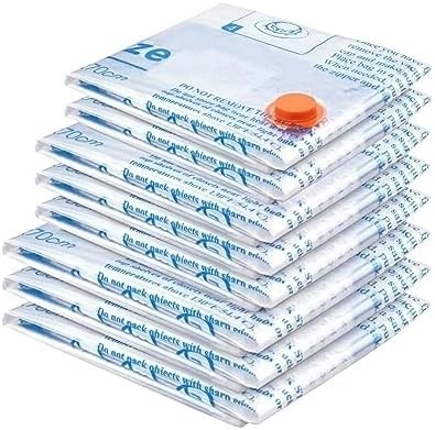 8 แพ็คกระเป๋าเก็บของระบายความร้อน พร้อมปั๊มอากาศไฟฟ้า,2 JUMBO,2 LARGE,2 MEDIUM,2 SMEAL BAGS