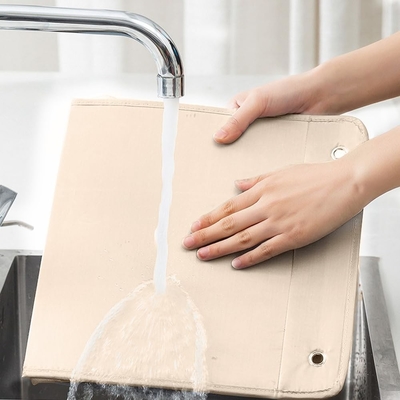 3D NEW DURABLE CLOTHET HANGING ORGANIZER พร้อมกระเป๋า 3D mesh รางผนัง กล่องเก็บของแขวน (BEIGE-2PACK)