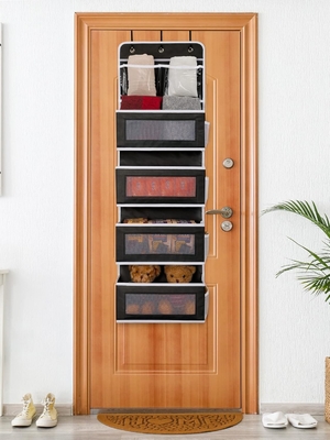 JARLINK 2 แพค 5-shelf Over Door Hanging Organizer ปรับติดผนังแบบพับได้ 4 กระเป๋าใหญ่