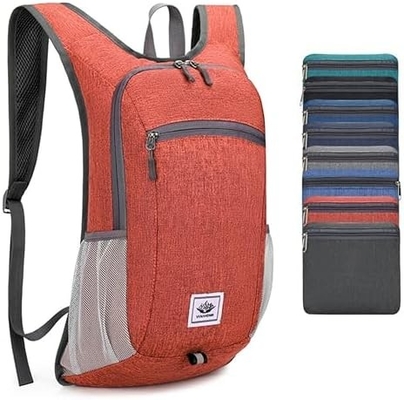 กระเป๋าสตางค์ท่องเที่ยว 15L Ultralight Lightweight Packable Backpacks กระเป๋าสตางค์ท่องเที่ยว กันน้ํา กระเป๋าสตางค์พับวันสําหรับการเดินทาง (สีเทา)