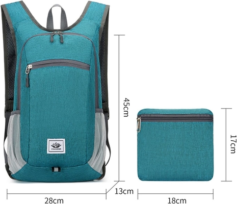 กระเป๋าสตางค์ท่องเที่ยว 15L Ultralight Lightweight Packable Backpacks กระเป๋าสตางค์ท่องเที่ยว กันน้ํา กระเป๋าสตางค์พับวันสําหรับการเดินทาง (สีเทา)