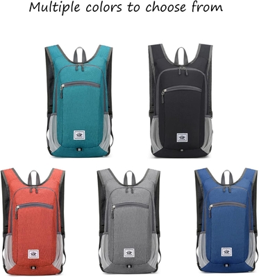กระเป๋าสตางค์ท่องเที่ยว 15L Ultralight Lightweight Packable Backpacks กระเป๋าสตางค์ท่องเที่ยว กันน้ํา กระเป๋าสตางค์พับวันสําหรับการเดินทาง (สีเทา)