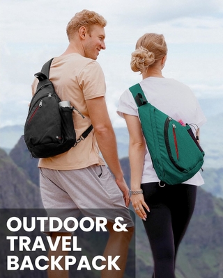 OutdoorMaster Sling Bag กระเป๋าสตางค์วันเดินป่า กระเป๋าสตางค์กระเป๋าสะพายกระเป๋ากระเป๋ากระเป๋าเดินทางกลางเมืองสําหรับผู้หญิงและผู้ชาย