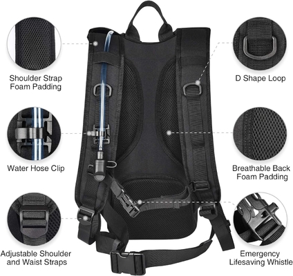 กระเป๋าสะพายน้ํา 3L กระเป๋าสะพายน้ํา TPU กระเป๋าสะพายน้ํา Tactical Molle สําหรับผู้ชาย ผู้หญิง กระเป๋าสะพายน้ําสําหรับการเดินป่า