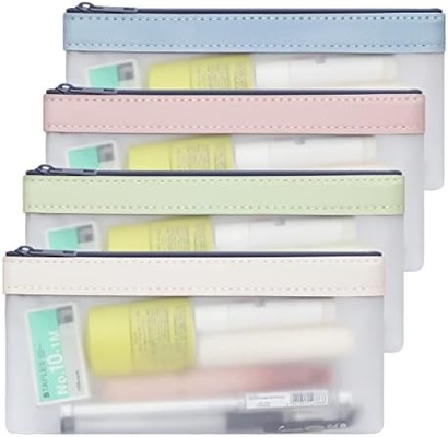 Classycoo Pencil Case 4 Pack ซิปเปอร์ กระเป๋าดินสอ กระเป๋าเก็บของกระเป๋าเก็บกระดาษ