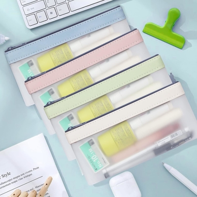 Classycoo Pencil Case 4 Pack ซิปเปอร์ กระเป๋าดินสอ กระเป๋าเก็บของกระเป๋าเก็บกระดาษ