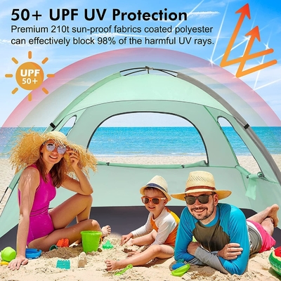 เต็นท์หาด WhiteFang Anti-UV พกพาที่พักเงาแดดสําหรับ 3/4/6 คน พื้นที่ขยายได้ด้วย 3 เครื่องอากาศ